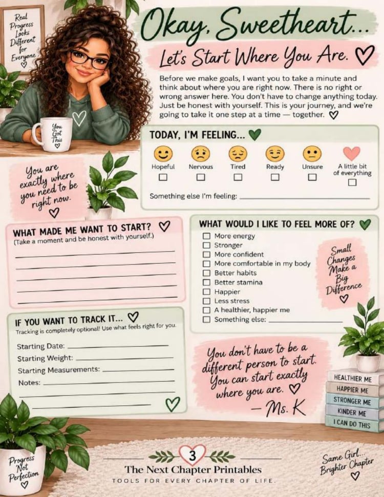 You Don't Have to Do This Alone printable wellness guide with gentle encouragement and reflection pages.