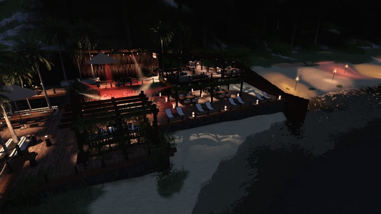 Glowing nightclub dance floor