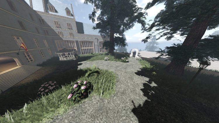 War-damaged city district