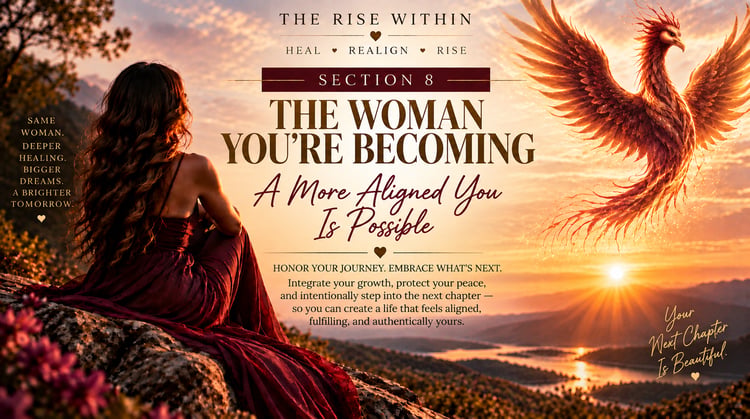 The Woman You’re Becoming personal growth and self-discovery course for women by Rise From the Ashes