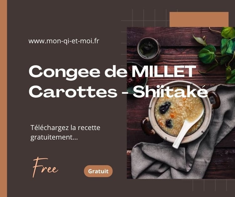 Congee Millet - Carottes - Shiitaké (Zhōu ou Gruau ou Porridge)