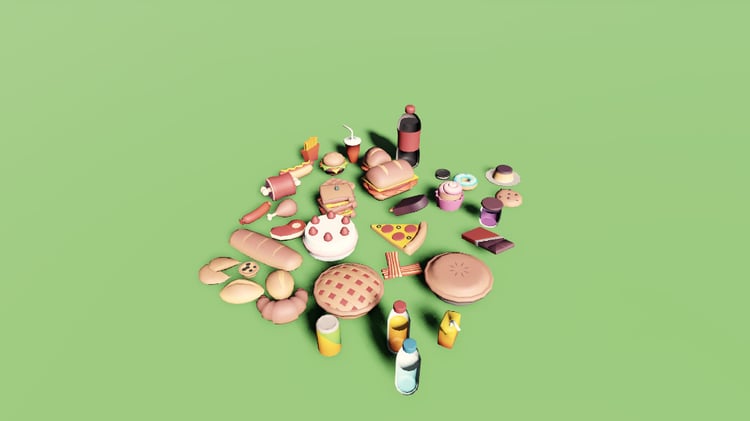 Ultimate low poly food pack