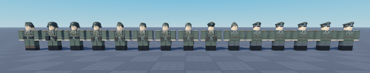 WWII field police personnel lineup