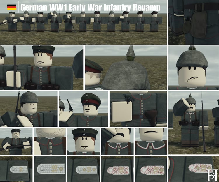 WWI German infantry lineup