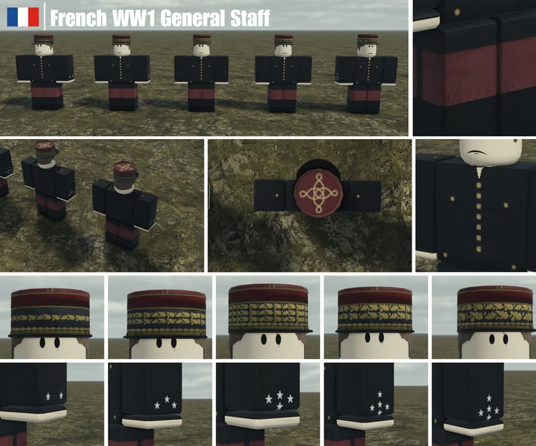 French WWI general staff lineup