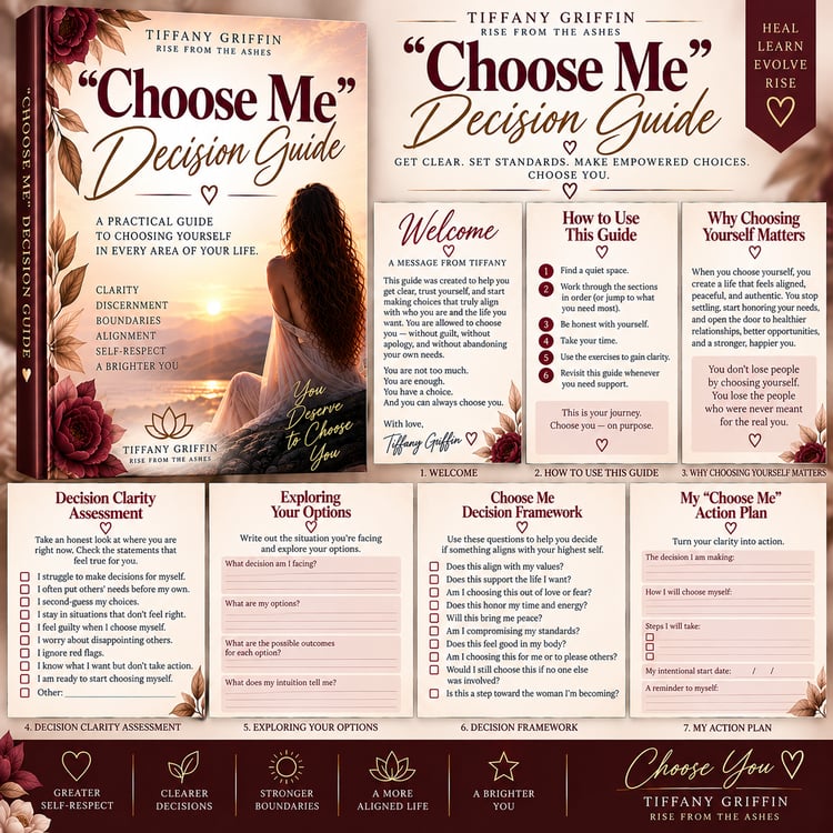 “Choose Me” Decision Guide for self-trust, confident decision-making, boundaries, and putting yourself first