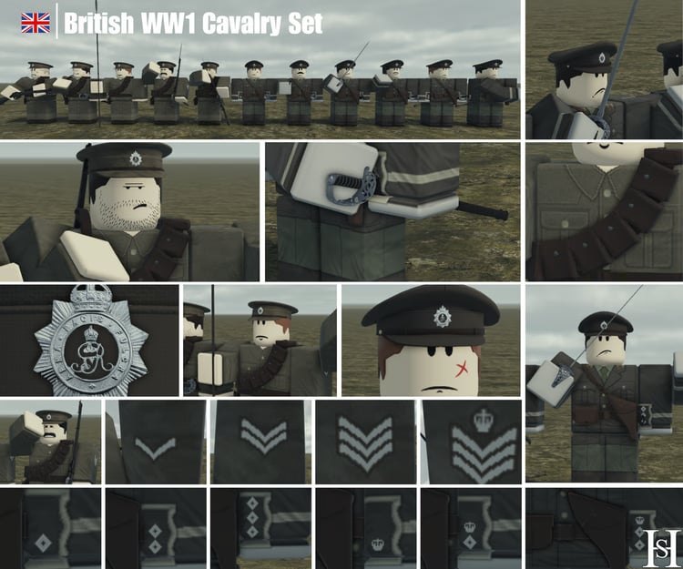 British WW1 cavalry formation
