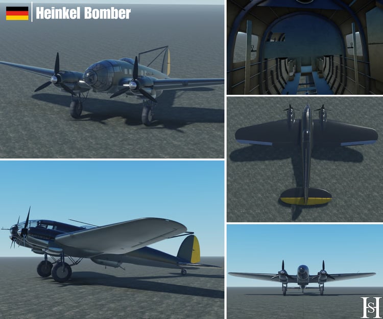 Twin-engine bomber exterior