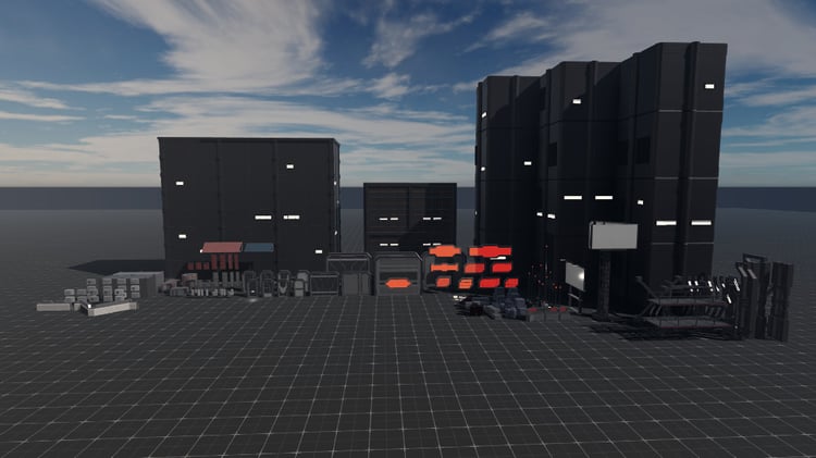 Sci-fi city asset pack collection