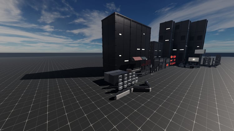 Futuristic doors and large gates