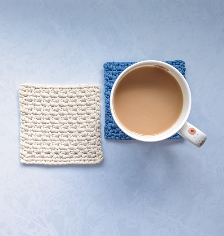 Modern Woven Crochet Coasters