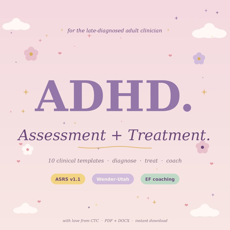 Cover of Adult ADHD Assessment and Treatment Bundle, ASRS Scoring
