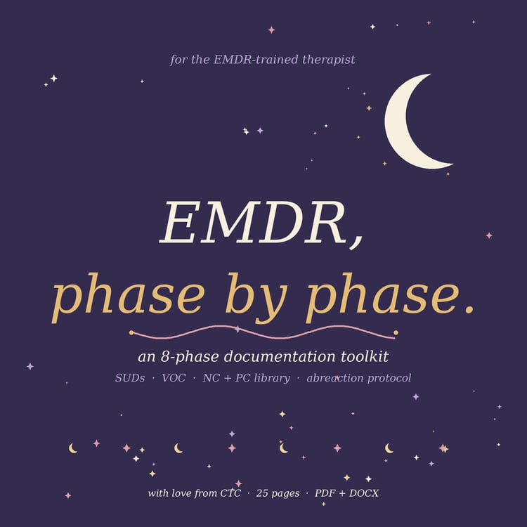 Cover of EMDR Documentation Toolkit, 8 Phase Templates and Sample Notes