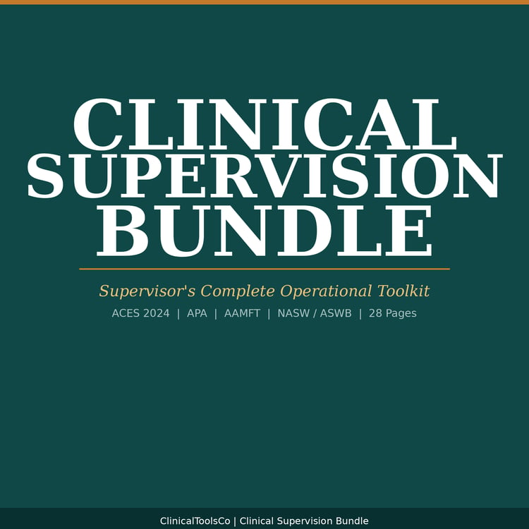 Cover of Clinical Supervision Bundle, Contract, Notes and Evaluations