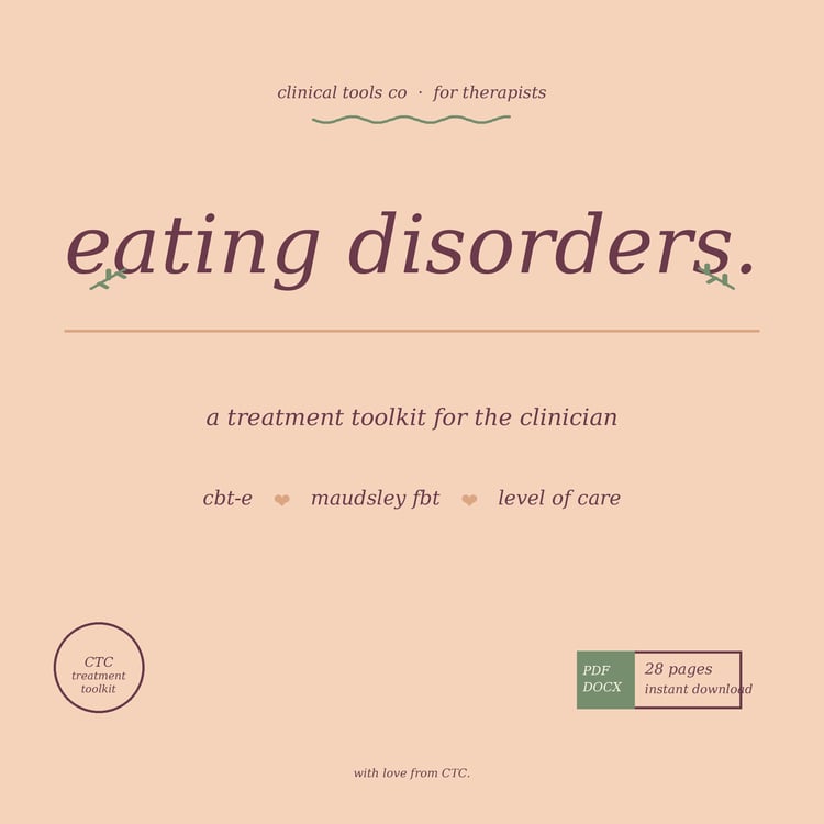 Cover of Eating Disorders Treatment Toolkit, CBT-E and FBT Protocols