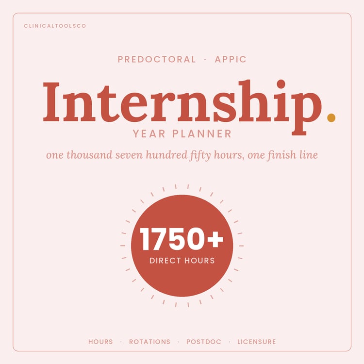Cover of APPIC Internship Year Planner, Hours, Postdoc and Licensure