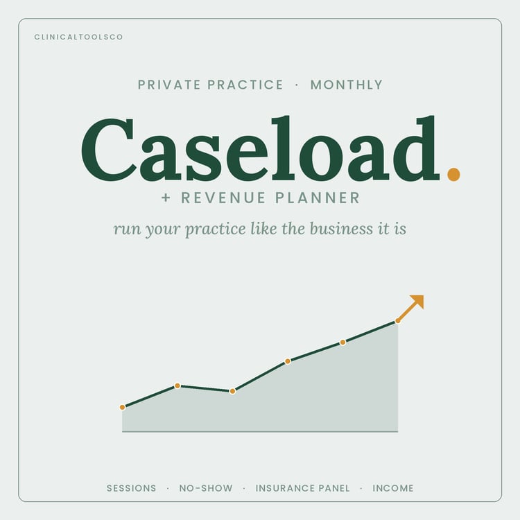 Cover of Therapist Caseload and Revenue Planner, Panels and No-Shows