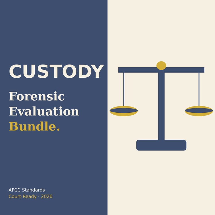 Cover of Child Custody Evaluation Bundle, AFCC Aligned Court Templates