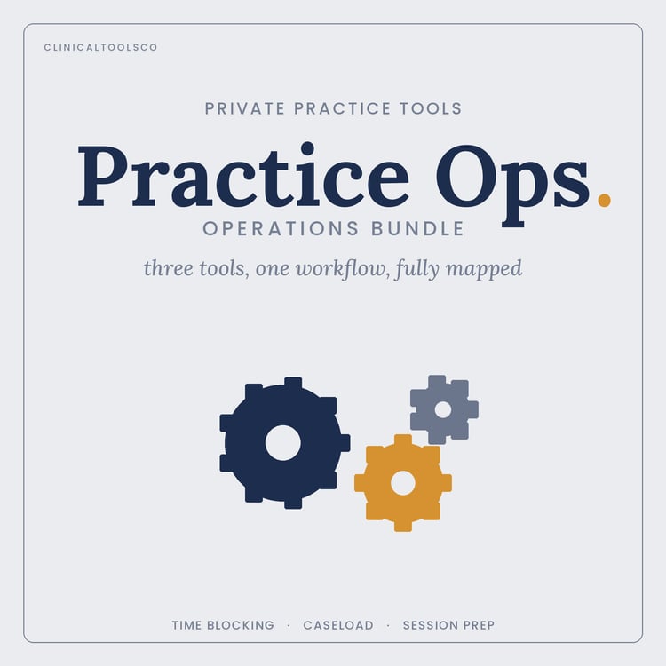 Cover of Therapist Practice Operations Bundle, Time Blocking and Caseload