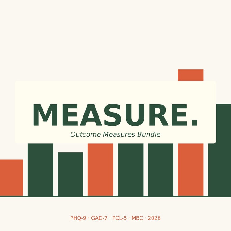 Cover of Outcome Measures Scoring Bundle, PHQ-9, GAD-7 and PCL-5
