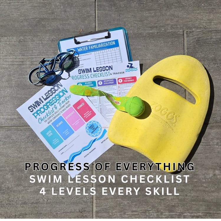 Swimming progression checklist