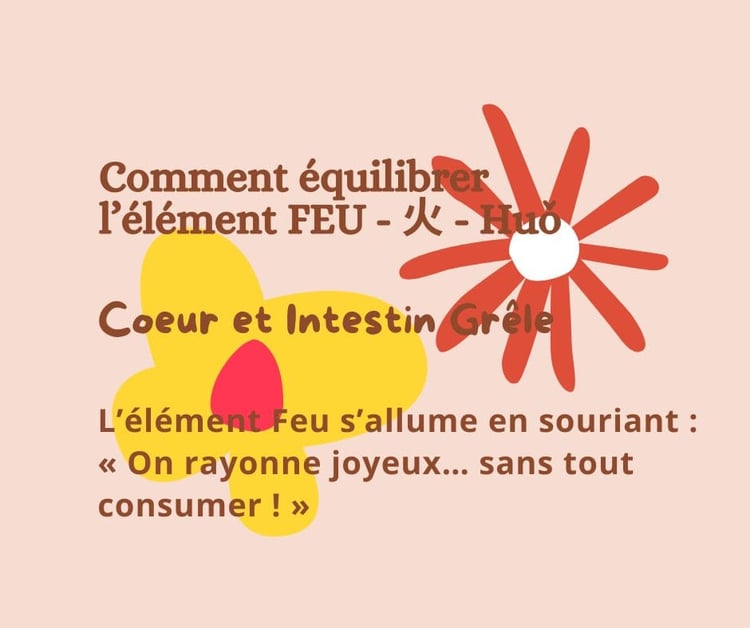 Equilibrez votre ENERGIE FEU (Coeur-Intestin Grêle)