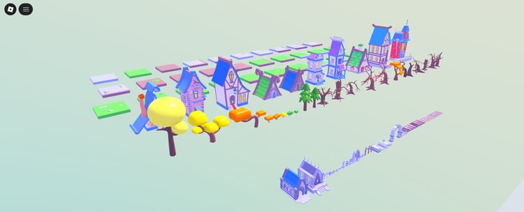 Colorful fantasy house collection