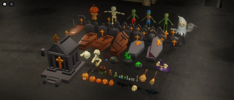 Cartoon skeleton Halloween decorations