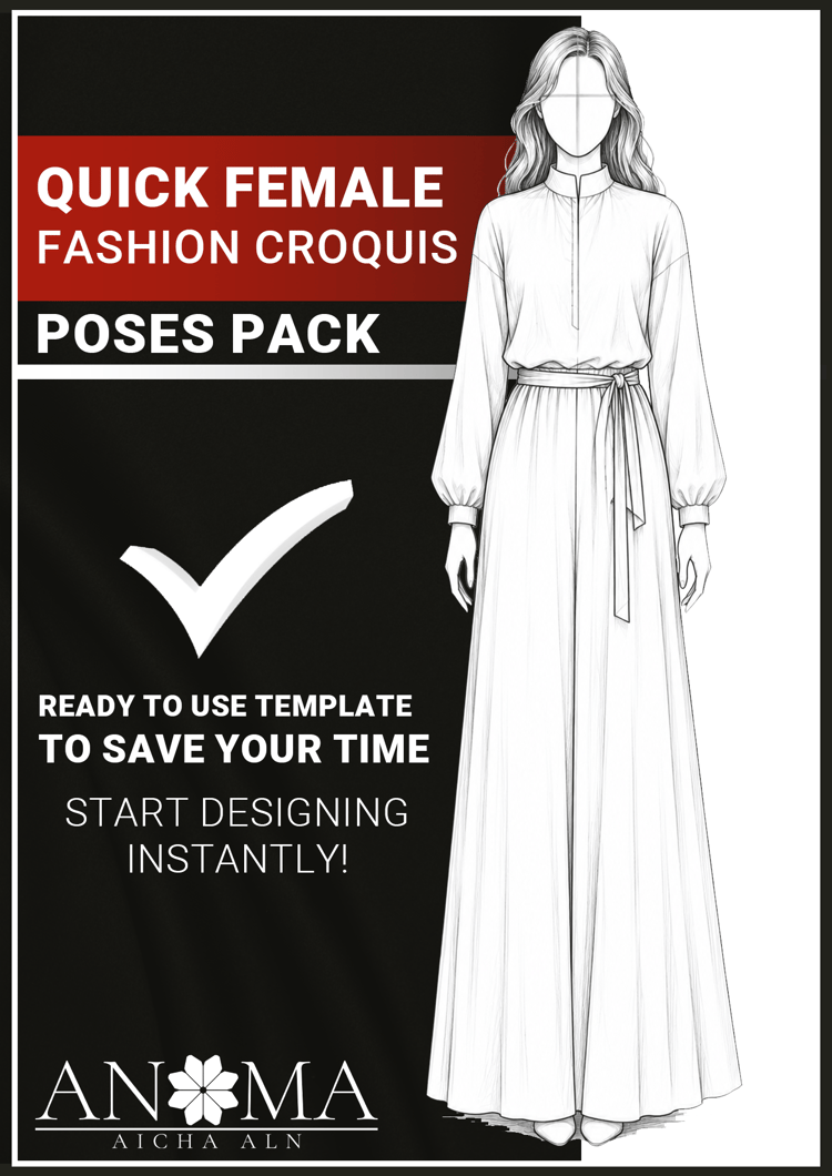 Quick Female Fashion Croquis Poses Pack