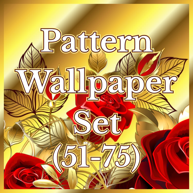 An image promoting 25 pattern wallpapers that are compatible with iPhone and Samsung devices.