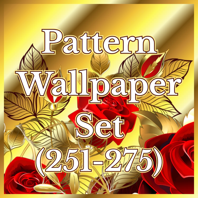 An image promoting 25 pattern wallpapers that are compatible with iPhone and Samsung devices.