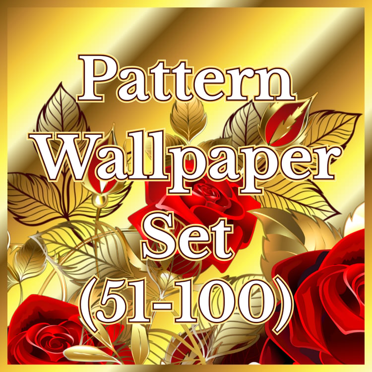An image promoting 50 pattern wallpapers that are compatible with iPhone and Samsung devices.