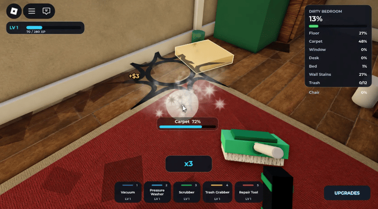 Roblox cleaning simulator dirty bedroom