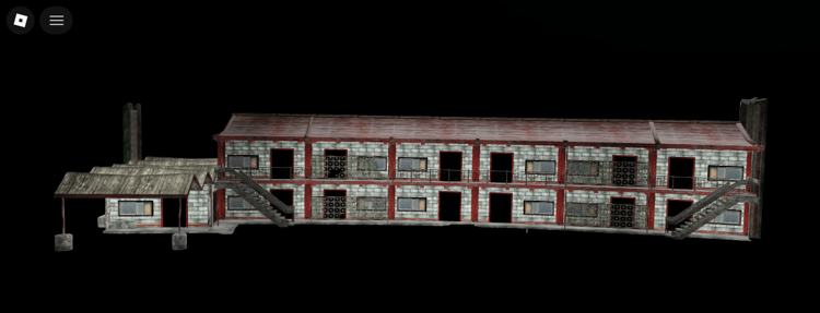Old motel exterior structure
