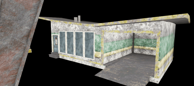 Weathered energy station building