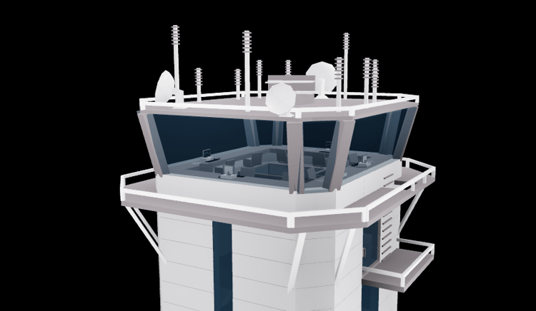 Airport control room workstations