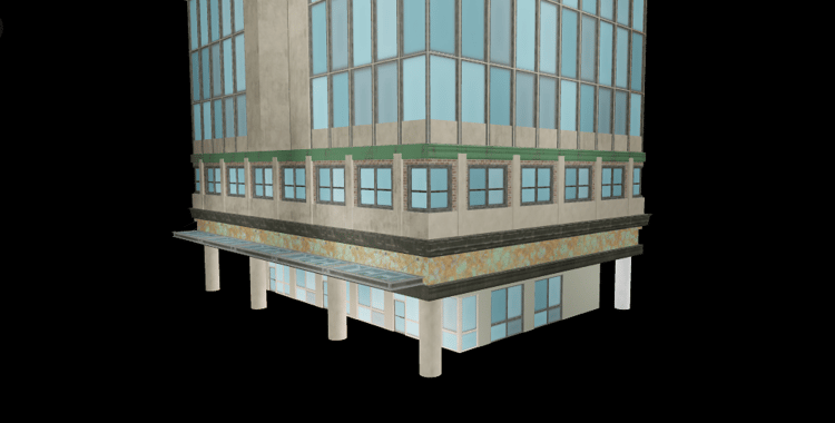Contemporary urban building exterior