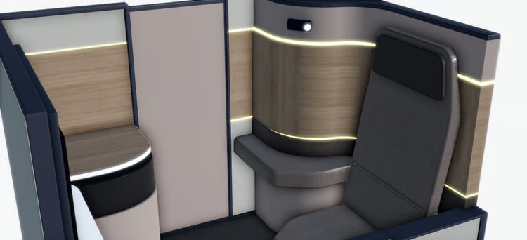 Private aircraft suite seat