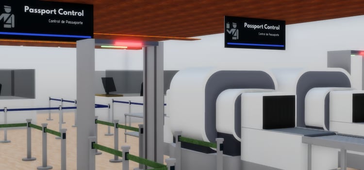 Modern passenger boarding corridor
