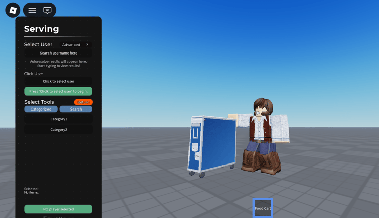 Interactive serving system interface