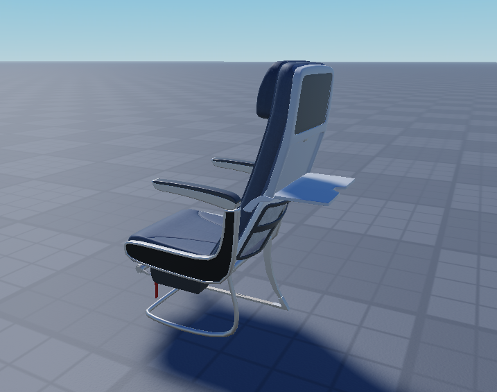 Animated long haul economy seat
