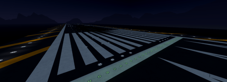 Roblox runway nighttime lighting