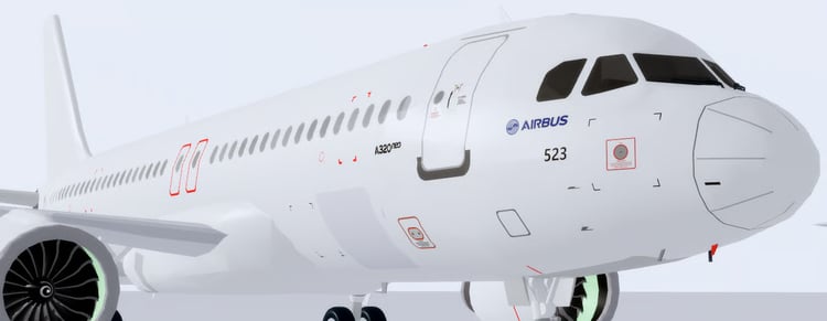 CSG commercial aircraft exterior