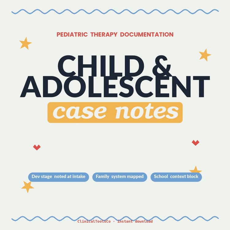 Cover of Child and Adolescent Case Conceptualization Template