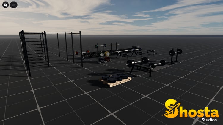 Detailed Roblox gym asset pack