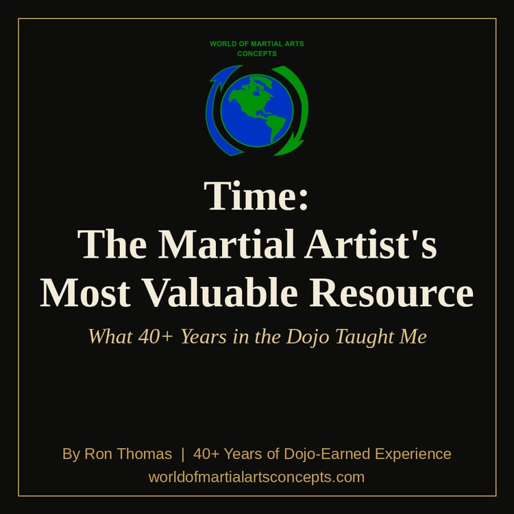 Cover of "Time: The Martial Artist's Most Valuable Resource" ebook by Ron Thomas, World of Martial Arts Concepts