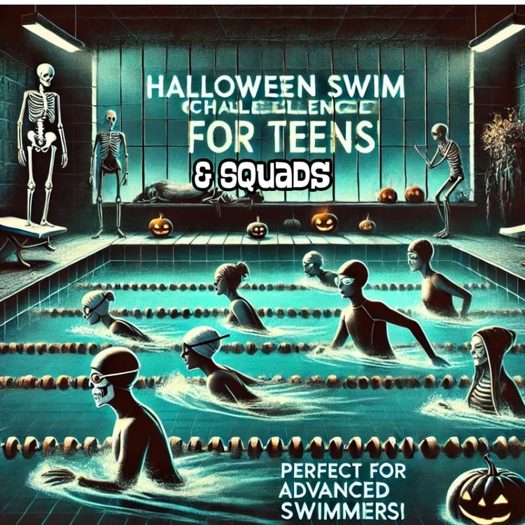 Halloween theme swim squad session for training