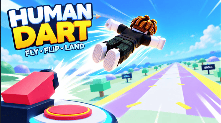 Human Dart Roblox physics launching game