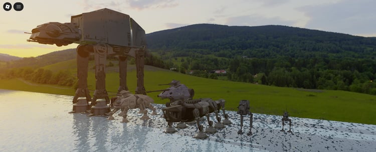 Sci-fi walkers and combat vehicles