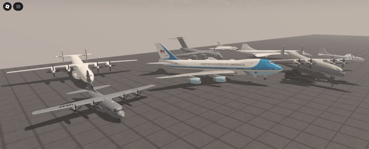 Government aircraft office and cabin